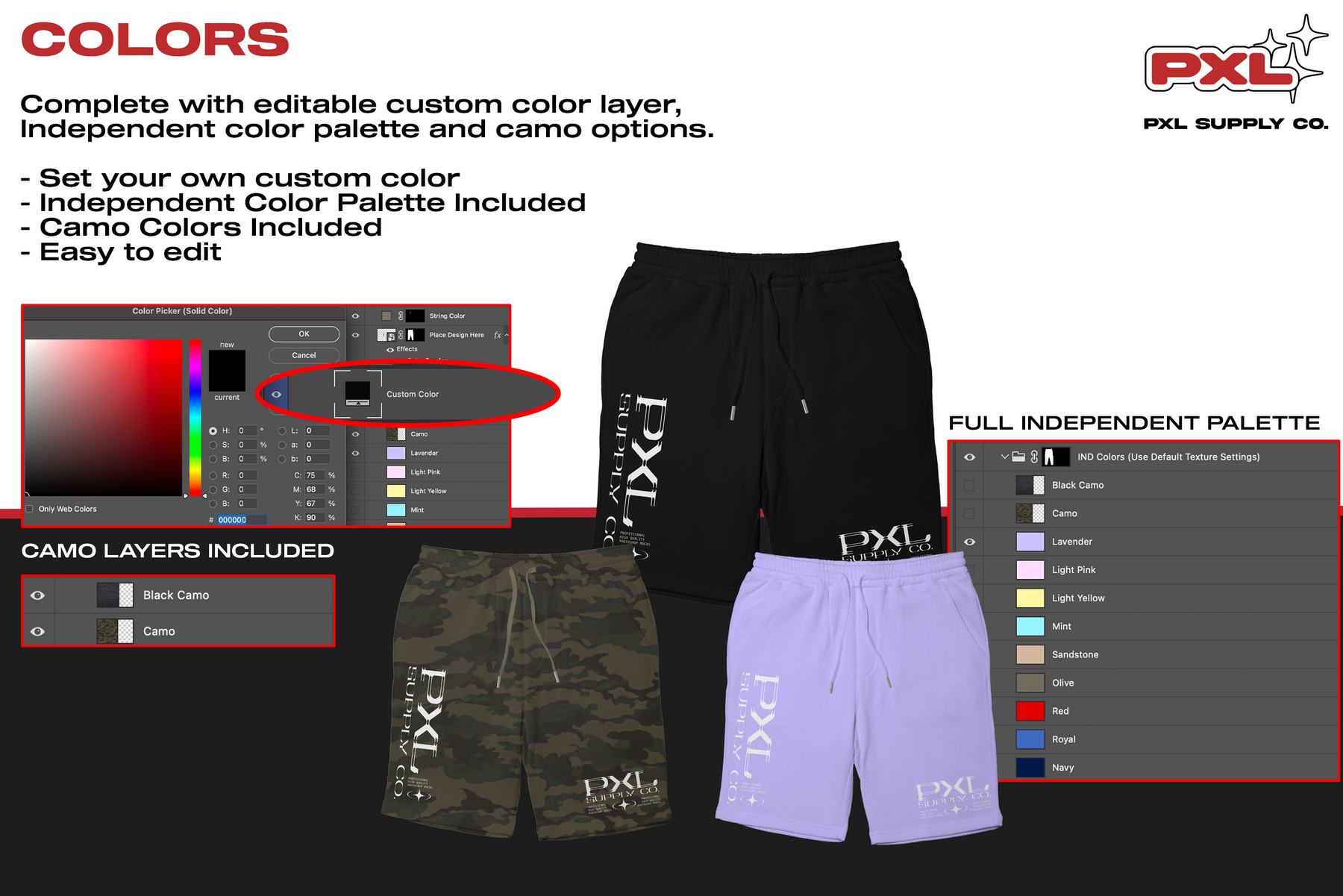 Independent IND20SRT Shorts Mockup