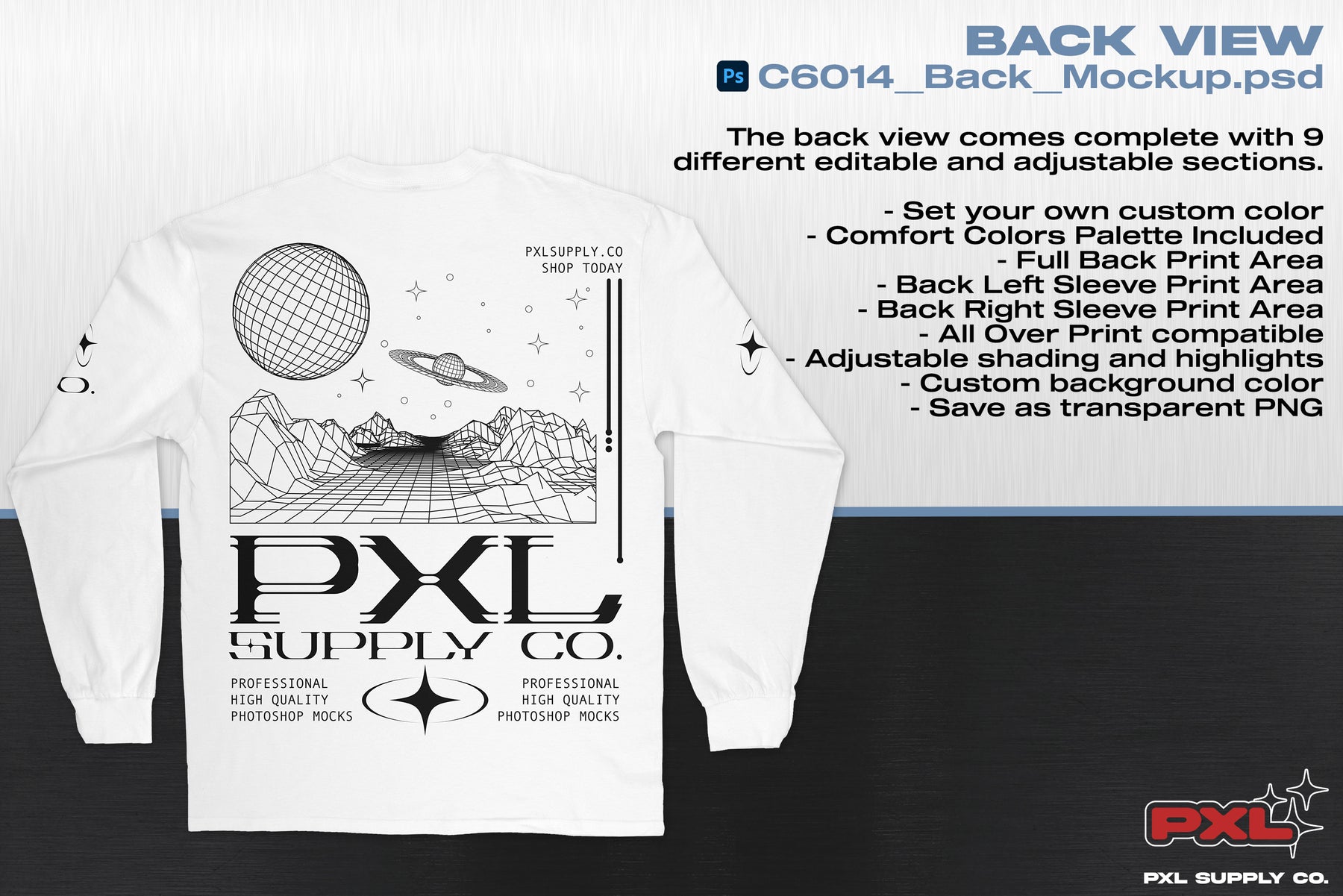 Comfort Colors C6014 Long Sleeve Mockup