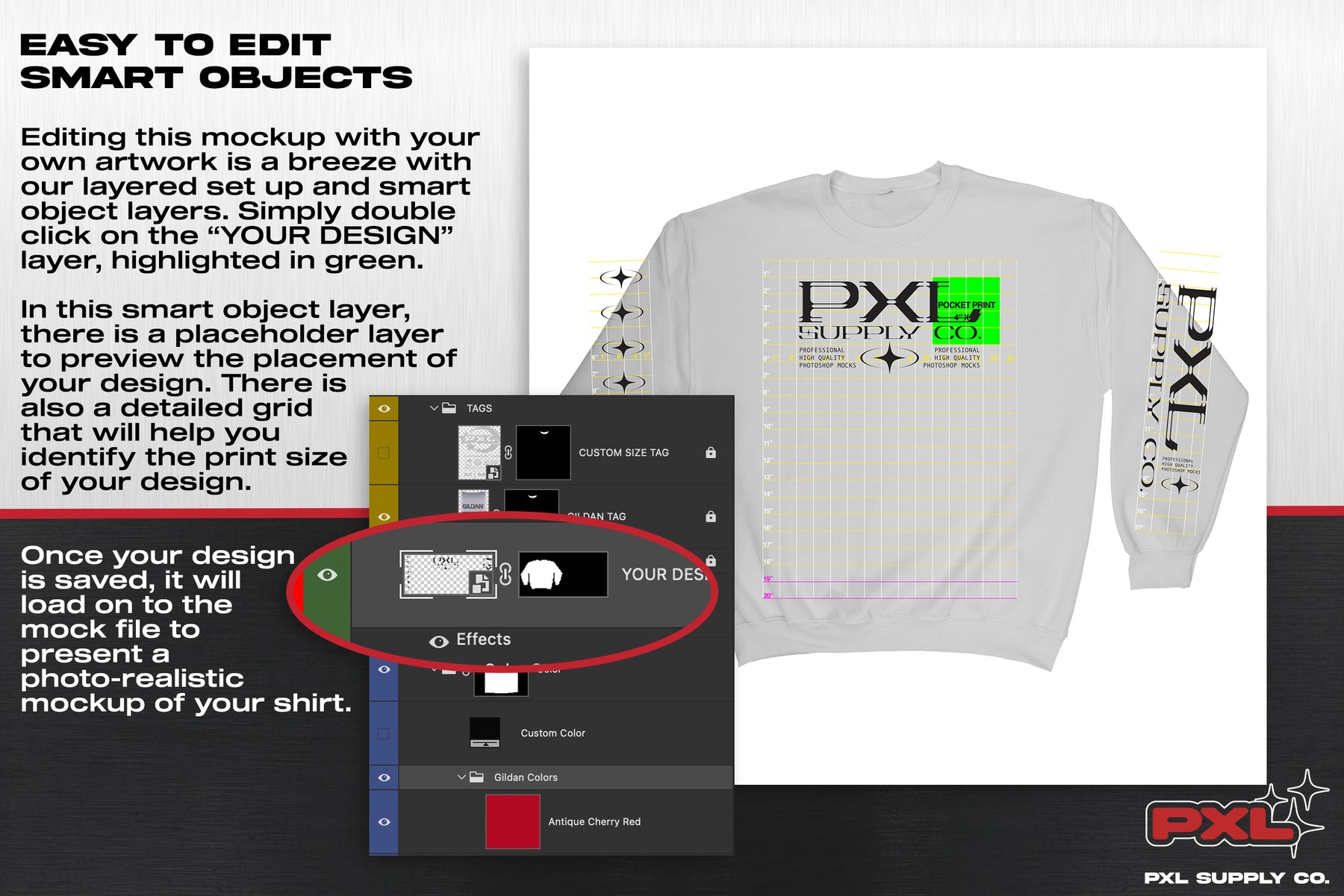 Gildan 18000 (Crewneck) PSD Mockup
