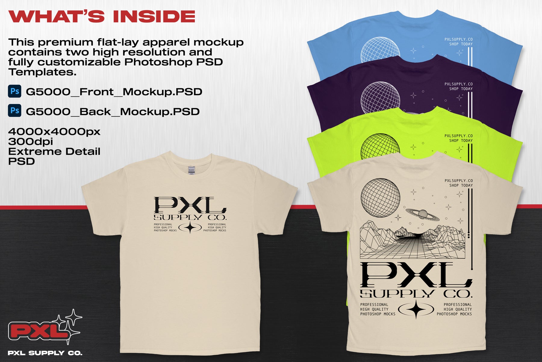 Gildan 5000 (T-Shirt) PSD Mockup
