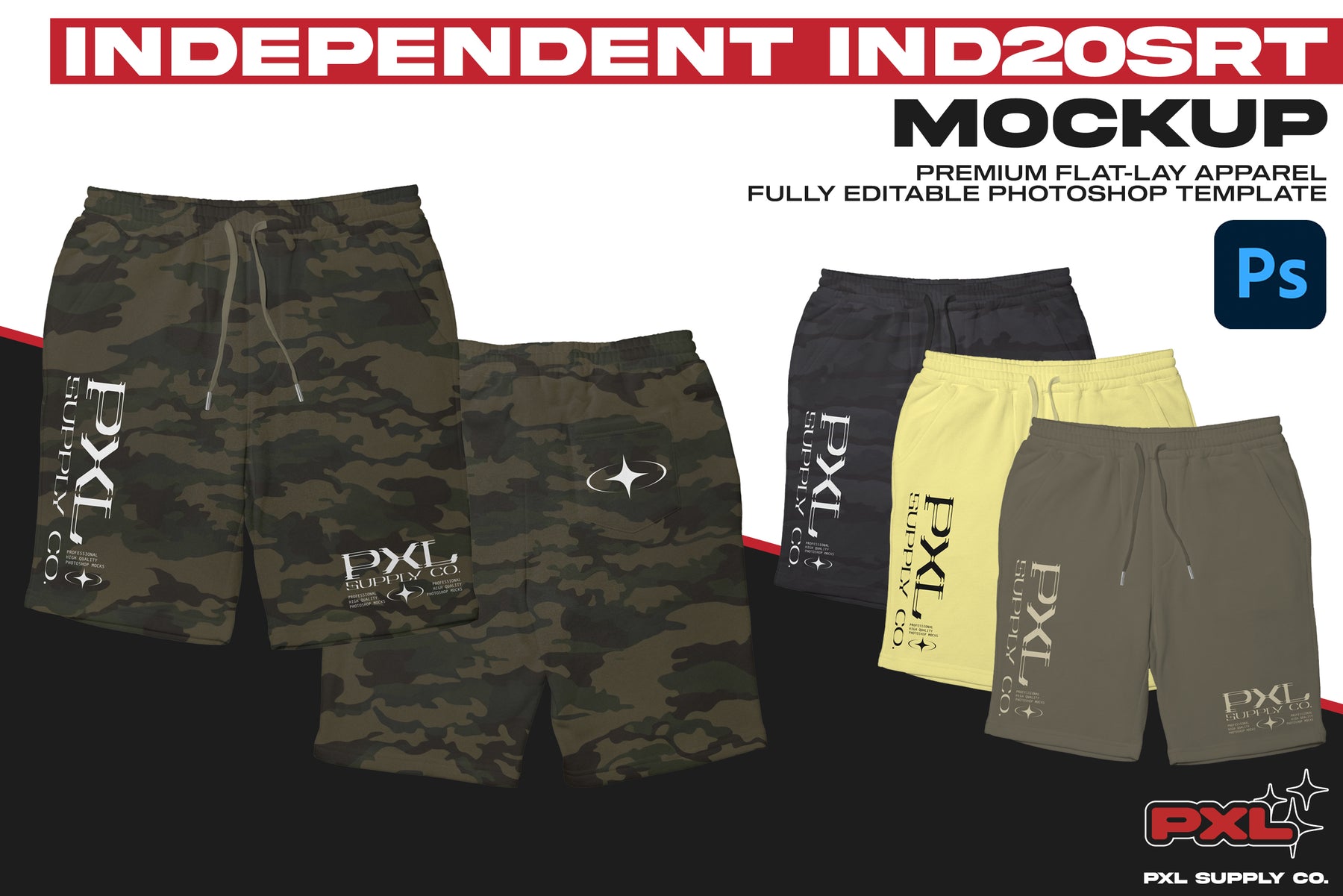 Independent IND20SRT Shorts Mockup